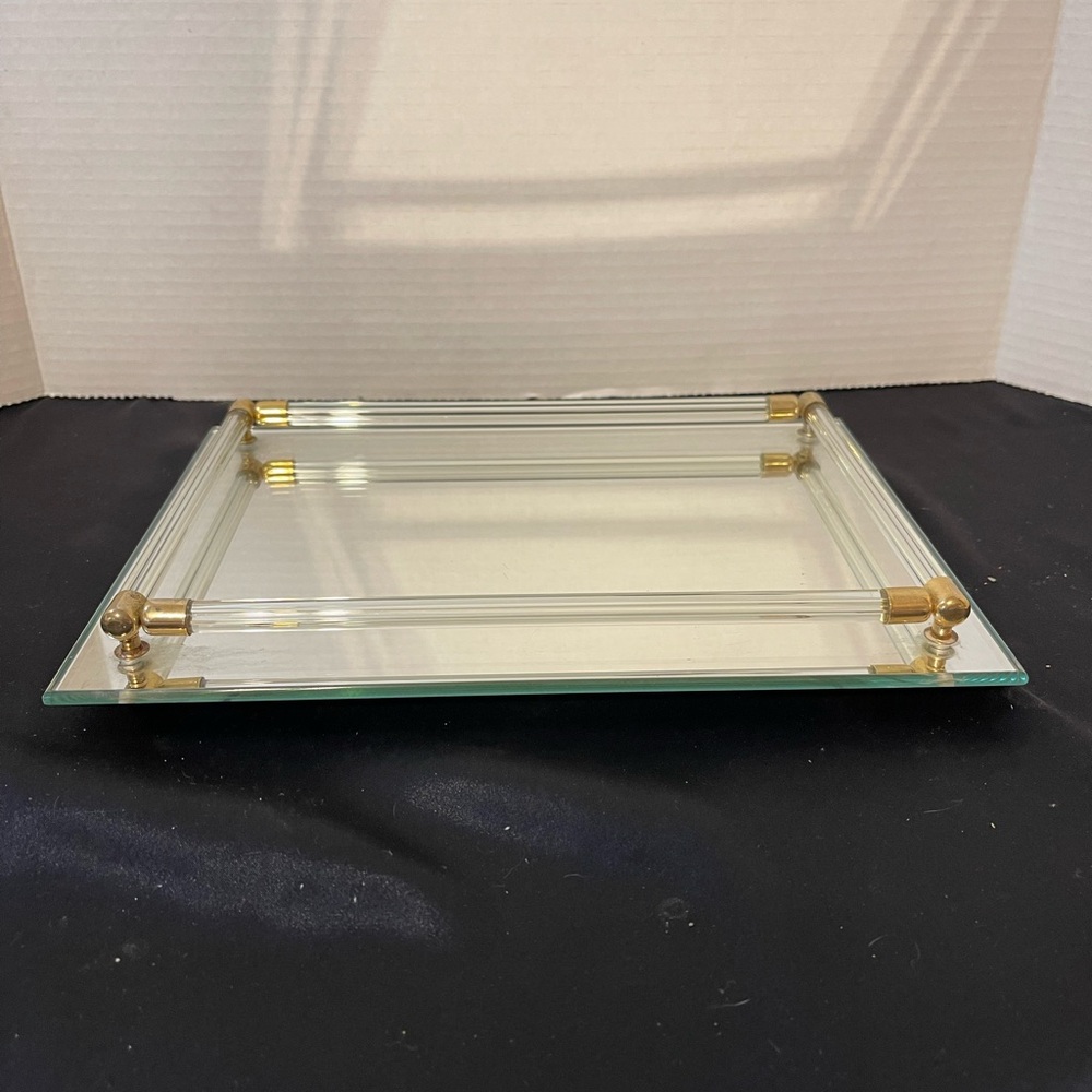 Elegant Gold and Silver Vanity Mirror - Picture 2 of 5